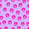 Floral seamless pattern.ÃÂ Hand painted daisy plum.